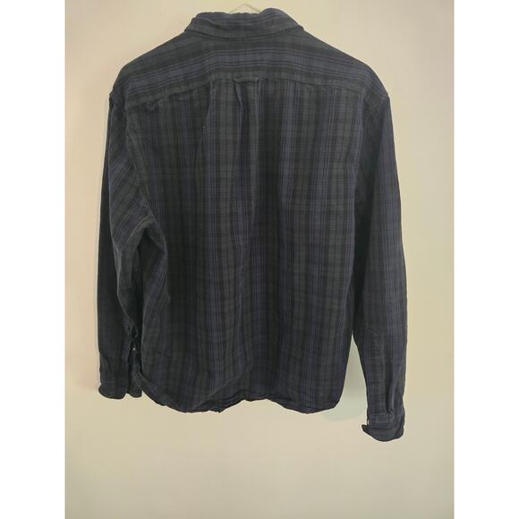 NWOT J. Crew Relaxed Fit Shirt Men's L Blue and green plaid Long Sleeve - Picture 2 of 3